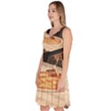 Let`s Make Pizza Knee Length Skater Dress With Pockets View2