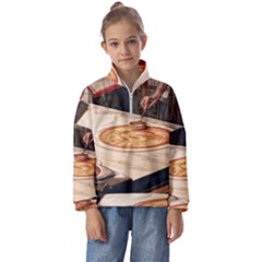 Let`s Make Pizza Kids  Half Zip Hoodie by ConteMonfrey