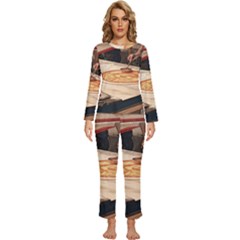 Let`s Make Pizza Womens  Long Sleeve Lightweight Pajamas Set by ConteMonfrey