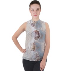 There`s Not Such A Thing As Too Much Garlic! Mock Neck Chiffon Sleeveless Top by ConteMonfrey