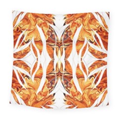 Dragon Symmetry I Square Tapestry (large) by kaleidomarblingart