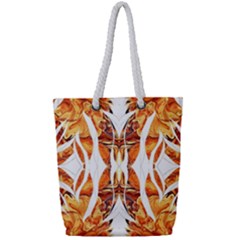 Dragon Symmetry I Full Print Rope Handle Tote (small) by kaleidomarblingart