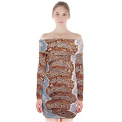 Bread Is Life - Italian Food Long Sleeve Off Shoulder Dress by ConteMonfrey