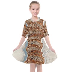 Bread Is Life - Italian Food Kids  All Frills Chiffon Dress by ConteMonfrey