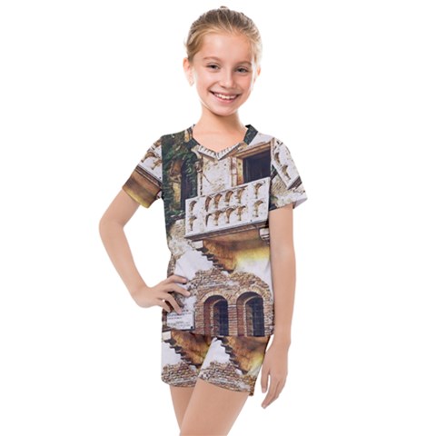 Juliet`s Windows   Kids  Mesh Tee And Shorts Set by ConteMonfrey