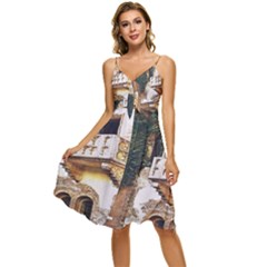 Juliet`s Windows   Sleeveless Tie Front Chiffon Dress by ConteMonfrey