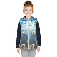 Capri, Italy Vintage Island  Kids  Hooded Puffer Vest by ConteMonfrey