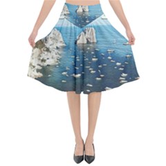 Capri, Italy Vintage Island  Flared Midi Skirt by ConteMonfrey