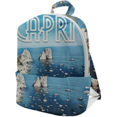 Capri, Italy Vintage Island  Zip Up Backpack by ConteMonfrey