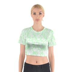 Clean Ornament Tribal Flowers  Cotton Crop Top by ConteMonfrey