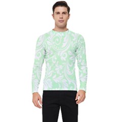 Clean Ornament Tribal Flowers  Men s Long Sleeve Rash Guard by ConteMonfrey