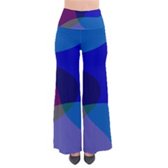 Blue Abstract 1118 - Groovy Blue And Purple Art So Vintage Palazzo Pants by KorokStudios