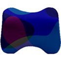 Blue Abstract 1118 - Groovy Blue And Purple Art Head Support Cushion View1