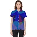 Blue Abstract 1118 - Groovy Blue And Purple Art Short Sleeve Pocket Shirt View1