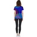 Blue Abstract 1118 - Groovy Blue And Purple Art Short Sleeve Pocket Shirt View2