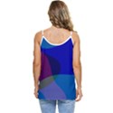 Blue Abstract 1118 - Groovy Blue And Purple Art Casual Spaghetti Strap Chiffon Top View4