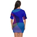 Blue Abstract 1118 - Groovy Blue And Purple Art Just Threw It On Dress View4