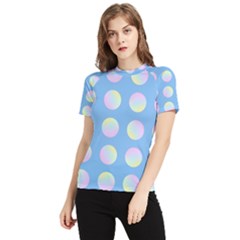 Abstract Stylish Design Pattern Blue Women s Short Sleeve Rash Guard by brightlightarts