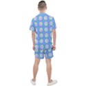 Abstract Stylish Design Pattern Blue Men s Mesh Tee and Shorts Set View2