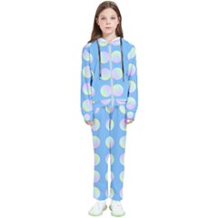 Abstract Stylish Design Pattern Blue Kids  Tracksuit by brightlightarts