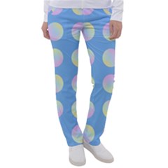 Abstract Stylish Design Pattern Blue Women s Casual Pants