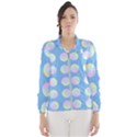 Abstract Stylish Design Pattern Blue Women s Windbreaker View1