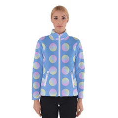 Abstract Stylish Design Pattern Blue Women s Bomber Jacket