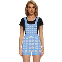 Abstract Stylish Design Pattern Blue Short Overalls by brightlightarts