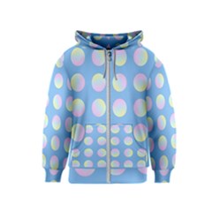 Abstract Stylish Design Pattern Blue Kids  Zipper Hoodie by brightlightarts