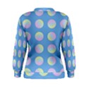 Abstract Stylish Design Pattern Blue Women s Sweatshirt View2