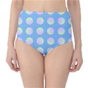 Abstract Stylish Design Pattern Blue Classic High-Waist Bikini Bottoms View1