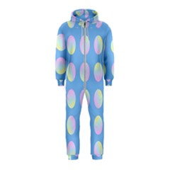 Abstract Stylish Design Pattern Blue Hooded Jumpsuit (kids) by brightlightarts