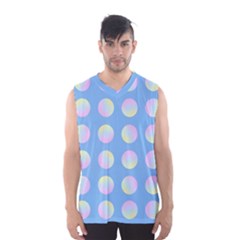 Abstract Stylish Design Pattern Blue Men s Basketball Tank Top by brightlightarts