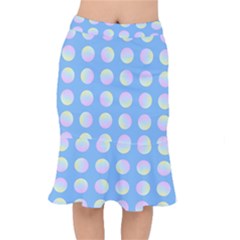 Abstract Stylish Design Pattern Blue Short Mermaid Skirt by brightlightarts