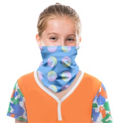 Abstract Stylish Design Pattern Blue Face Covering Bandana (kids) by brightlightarts