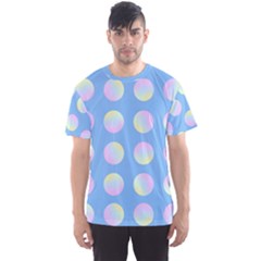 Abstract Stylish Design Pattern Blue Men s Sport Mesh Tee