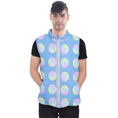 Abstract Stylish Design Pattern Blue Men s Puffer Vest