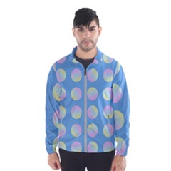 Abstract Stylish Design Pattern Blue Men s Windbreaker