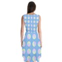 Abstract Stylish Design Pattern Blue Sleeveless Chiffon Dress   View2