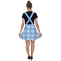 Abstract Stylish Design Pattern Blue Velvet Suspender Skater Skirt View2