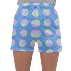 Abstract Stylish Design Pattern Blue Sleepwear Shorts