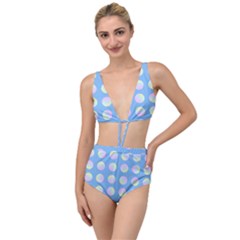 Abstract Stylish Design Pattern Blue Tied Up Two Piece Swimsuit by brightlightarts