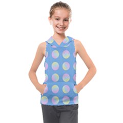 Abstract Stylish Design Pattern Blue Kids  Sleeveless Hoodie by brightlightarts