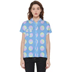 Abstract Stylish Design Pattern Blue Short Sleeve Pocket Shirt by brightlightarts