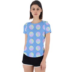 Abstract Stylish Design Pattern Blue Back Cut Out Sport Tee by brightlightarts