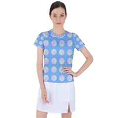 Abstract Stylish Design Pattern Blue Women s Sports Top by brightlightarts