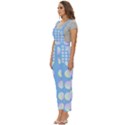 Abstract Stylish Design Pattern Blue Women s Pinafore Overalls Jumpsuit View2