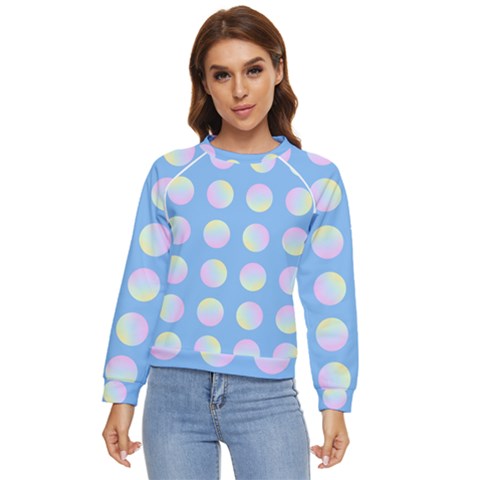 Abstract Stylish Design Pattern Blue Women s Long Sleeve Raglan Tee by brightlightarts