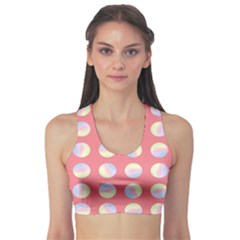 Abstract Stylish Design Pattern Red Sports Bra by brightlightarts