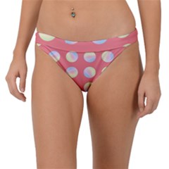 Abstract Stylish Design Pattern Red Band Bikini Bottom by brightlightarts